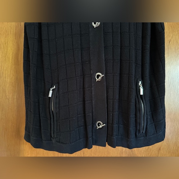Jamie Sadock Black V-Neck Sweater Vest Button Up - Picture 6 of 16
